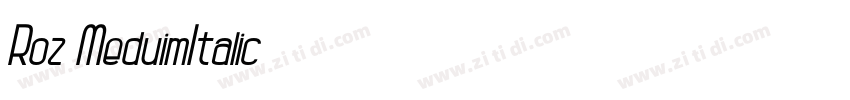 Roz MeduimItalic字体转换
